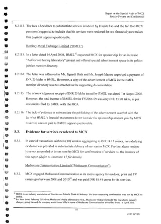 MCX Audit Report by PWC