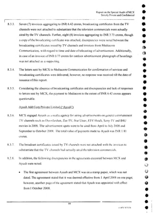 MCX Audit Report by PWC