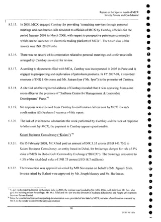 MCX Audit Report by PWC