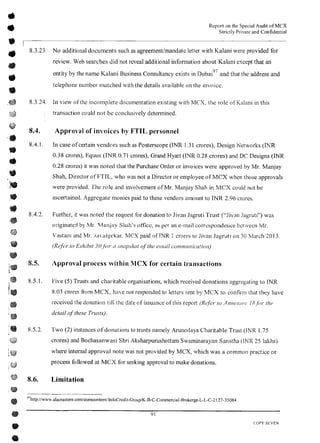 MCX Audit Report by PWC