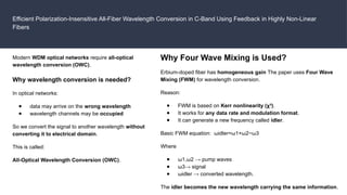 Comprehensive Study on Four Wave Mixing in Optical Fiber Communication ...