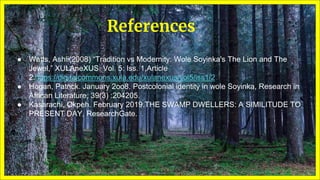 Tradition v/s Modernity in The Swamp Drellers | PPTX