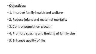 Family welfare programmes for gnm students in community services | PPTX