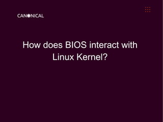 How does BIOS interact with
Linux Kernel?

 