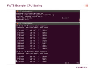 FWTS Example: CPU Scaling

 
