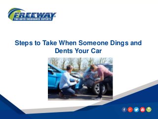 Steps to Take When Someone Dings and
Dents Your Car

 
