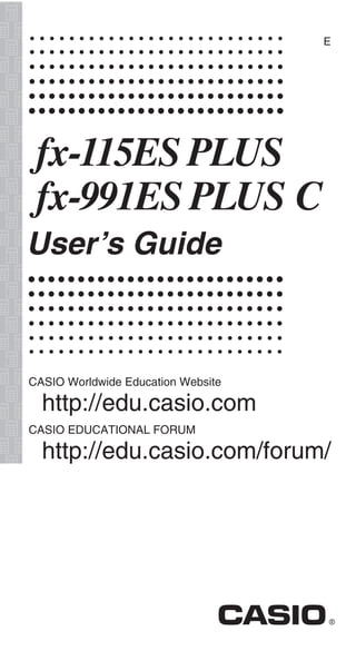 Mode d'emploi Casio FX-92 (Français - 68 des pages)
