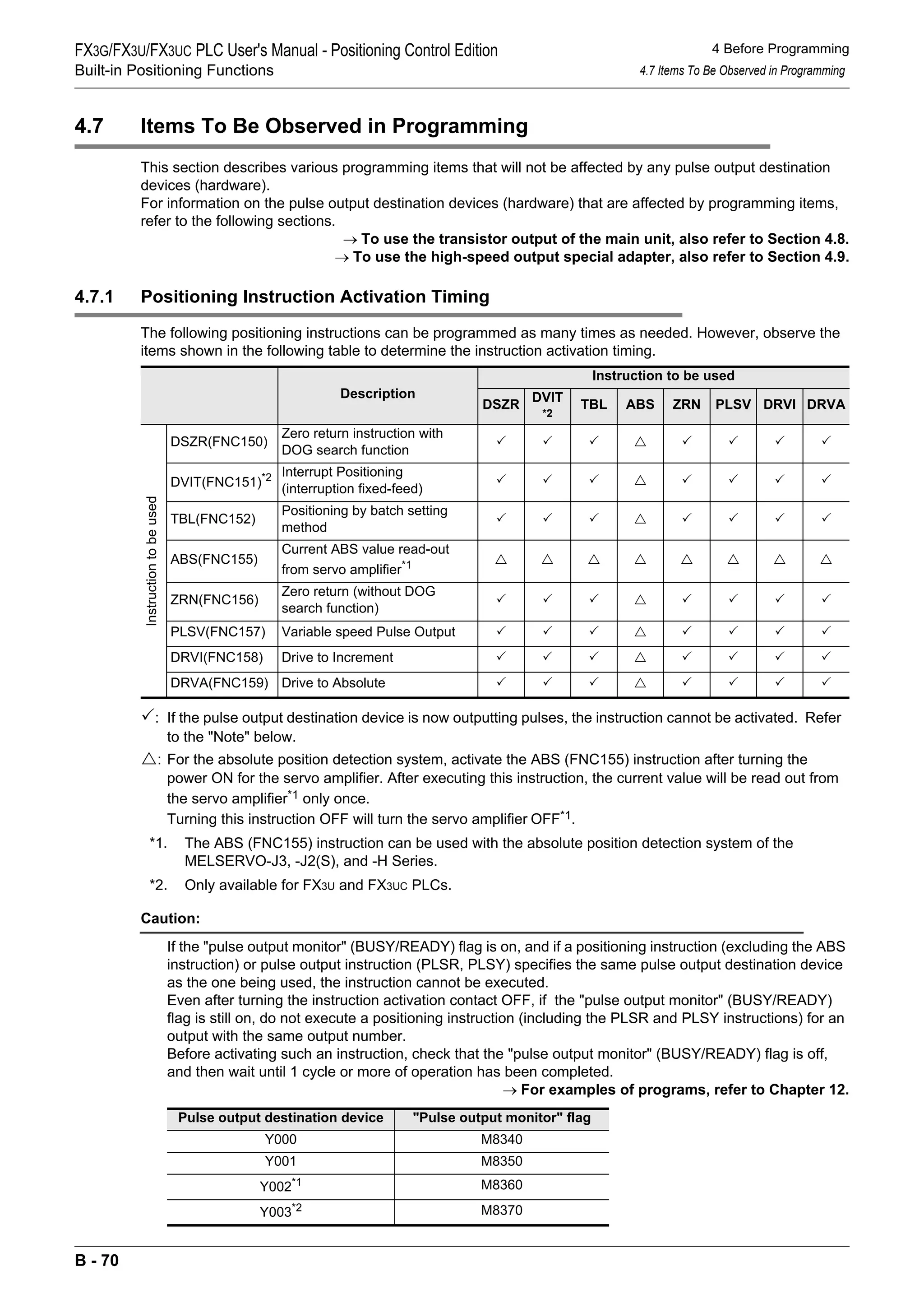 Fx3 g,fx3u,fx3uc series users manual positioning control edition | PDF