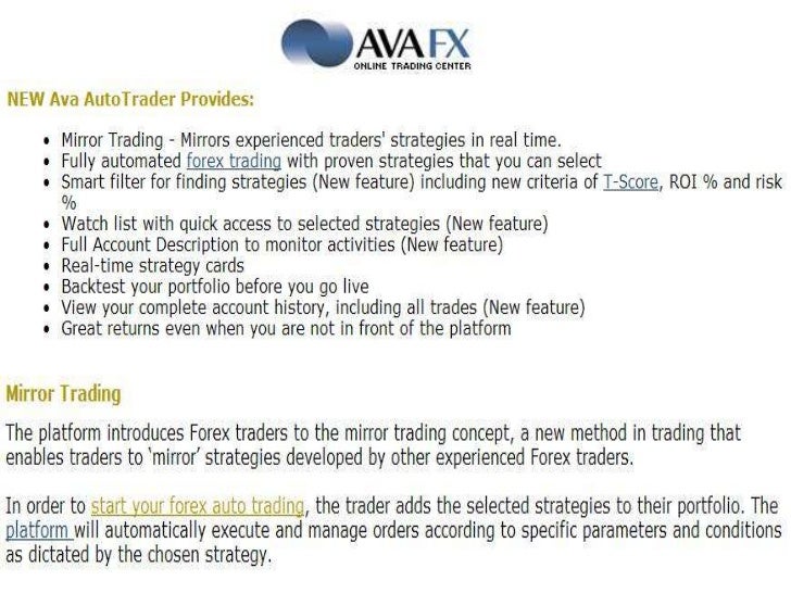 Forex mirror trading