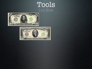 Tools
Lot Size
 