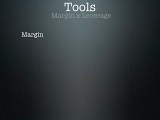 Margin
Margin x Leverage
Tools
 