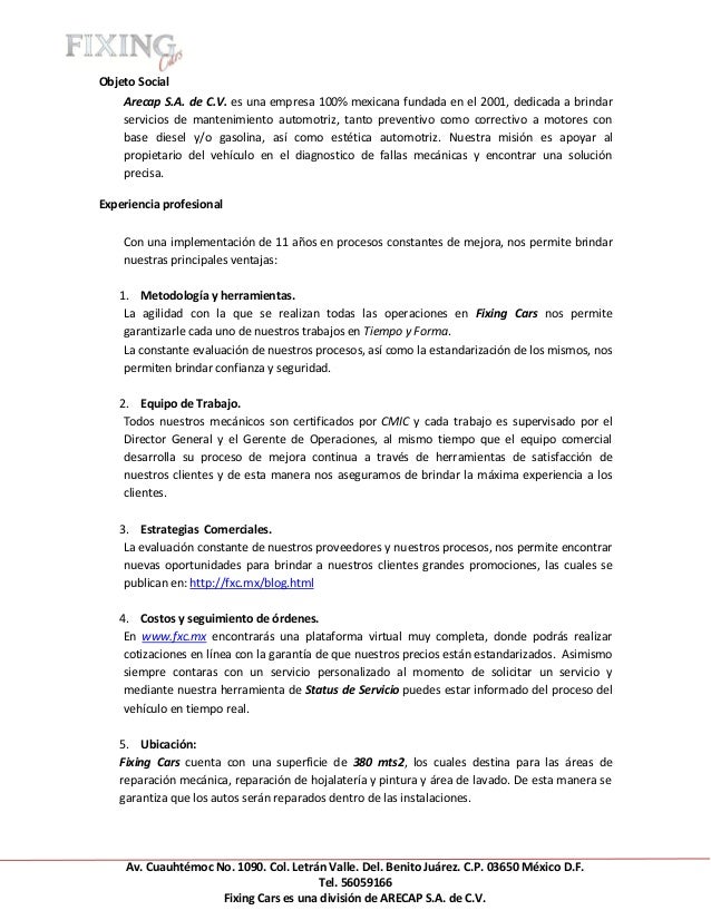 Curriculum Empresarial