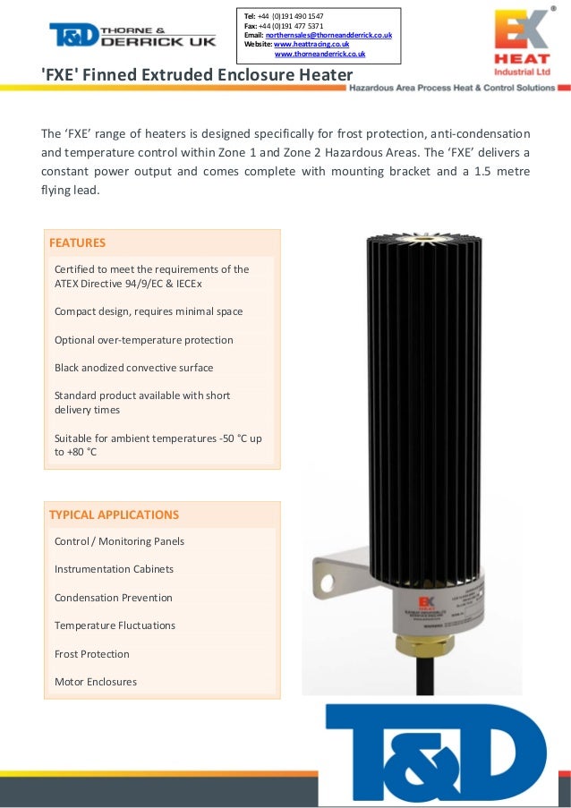 FXE Finned Extruded Enclosure Heater Exheat Flameproof Fan Heaters