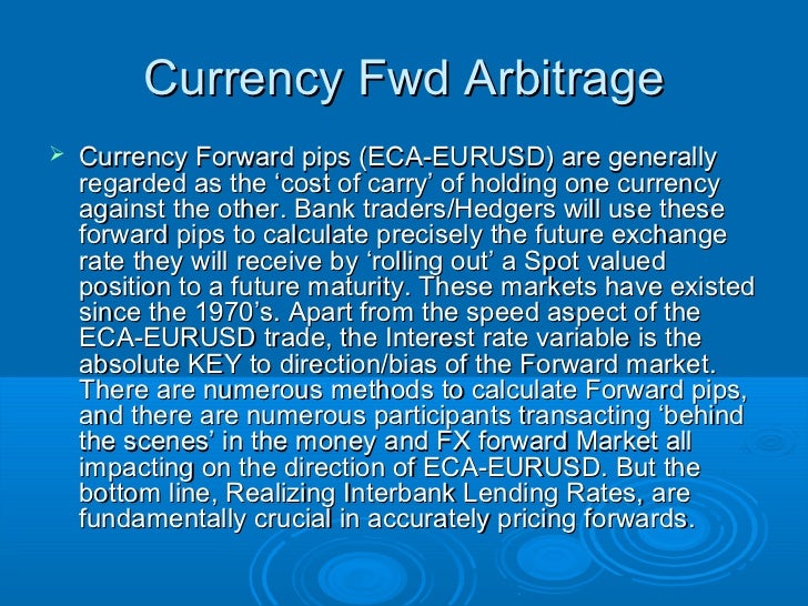 Fx Forward Arbitrage - 