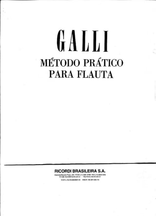 Galli [método completo para flauta transversal]
