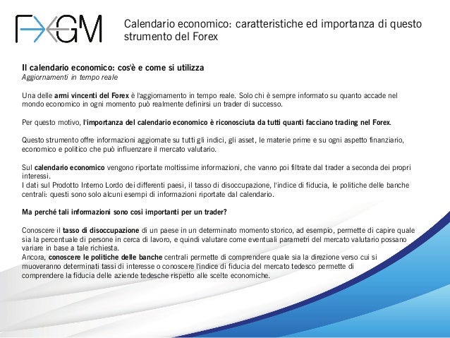 Calendario economico forex in tempo reale