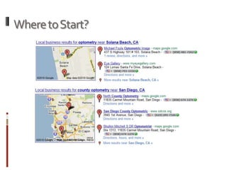 80% of search engine search comes from GoogleLocal  Targets
