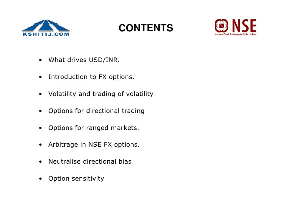 Mechanics Of Fx Options On Nse - 