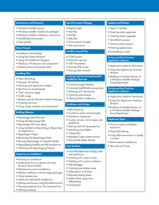 InstallShield, MSI Projects Course Training | PDF