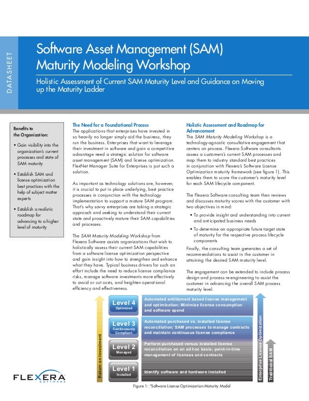 Software Asset Management Sam Maturity Modeling Workshop