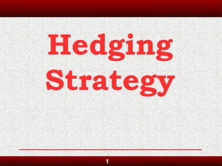 Hedging
Strategy

   1
 