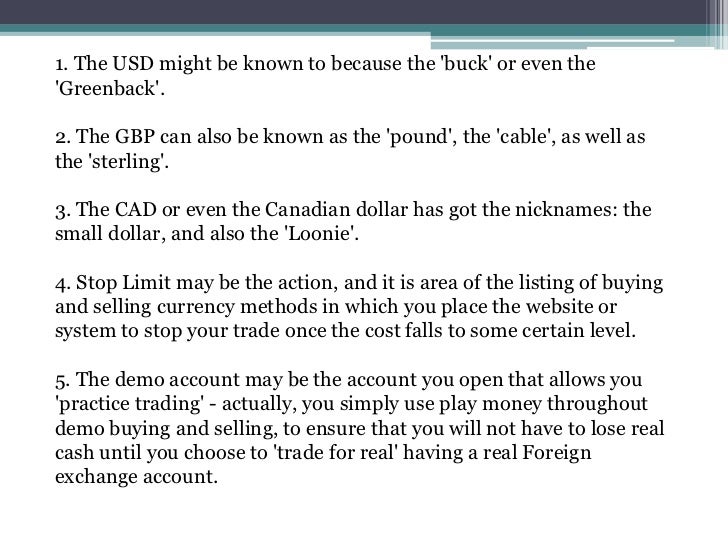 Foreign exchange trading basics