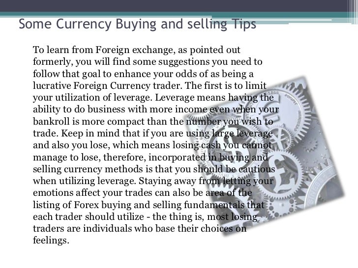 Foreign exchange trading basics