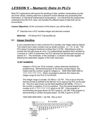 Plc Math Functions Pdf Fx training manual | PDF