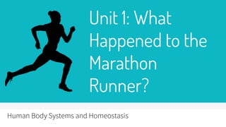 Unit 1: What
Happened to the
Marathon
Runner?
Human Body Systems and Homeostasis
 