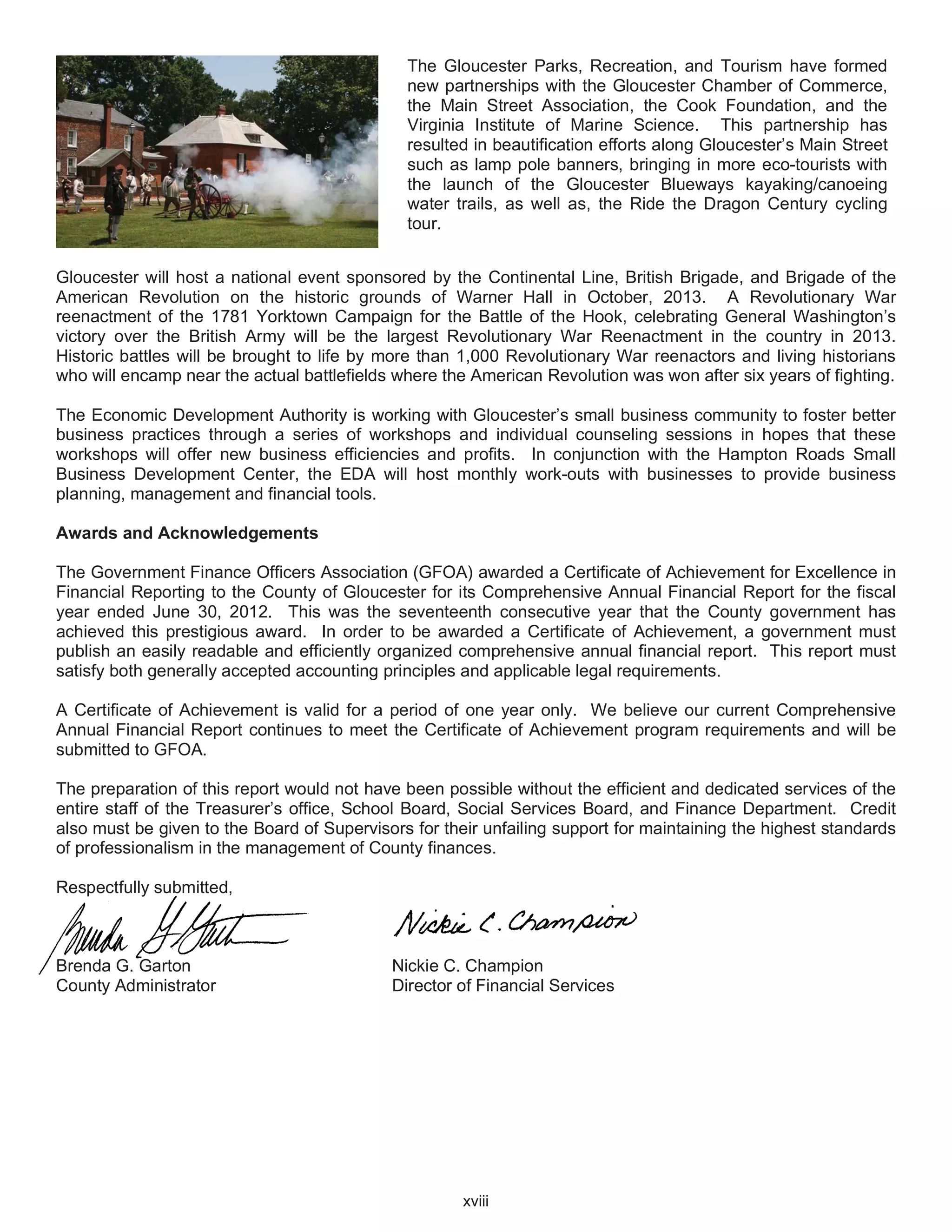 Gloucester, VA, Fy 2013 comprehensive annual financial report