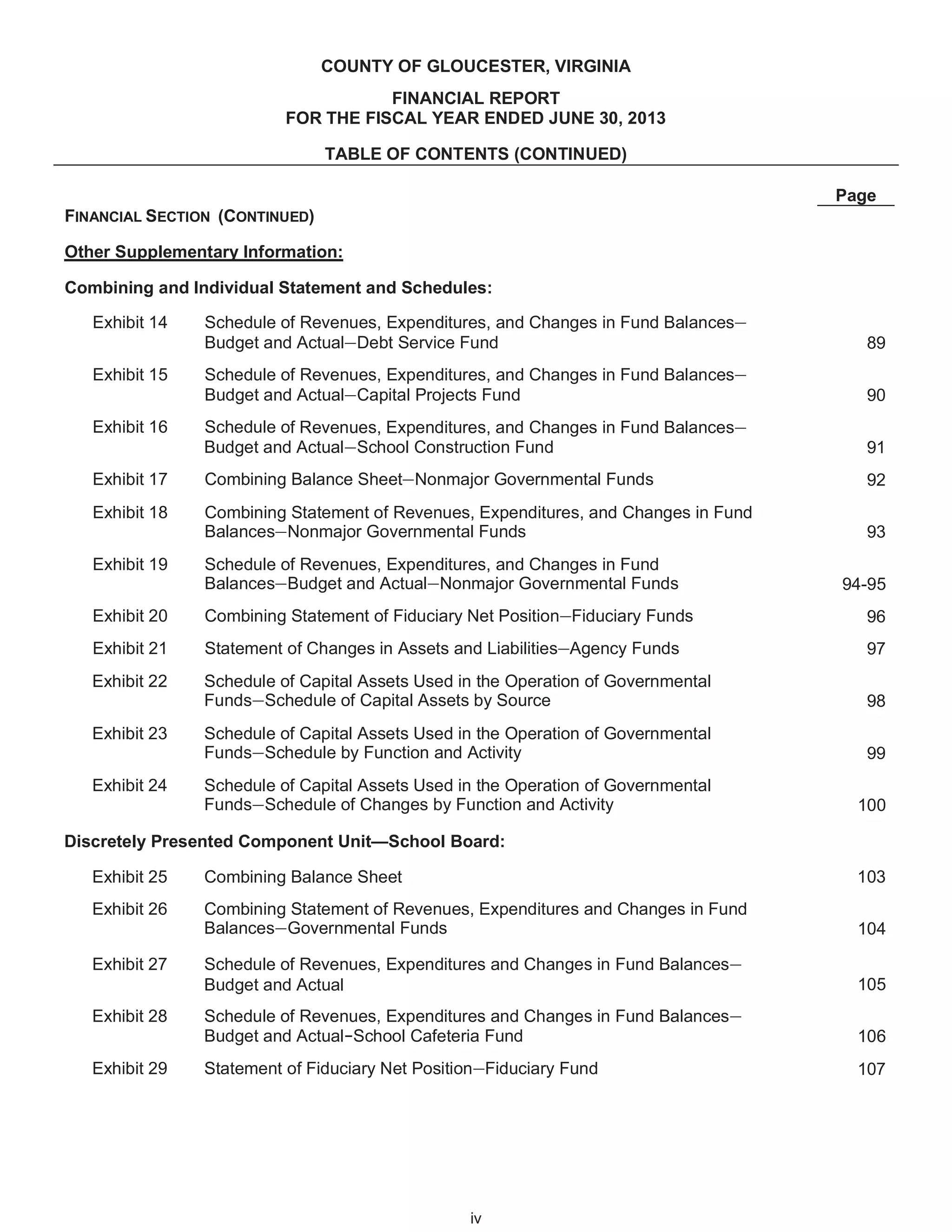 Gloucester, VA, Fy 2013 comprehensive annual financial report