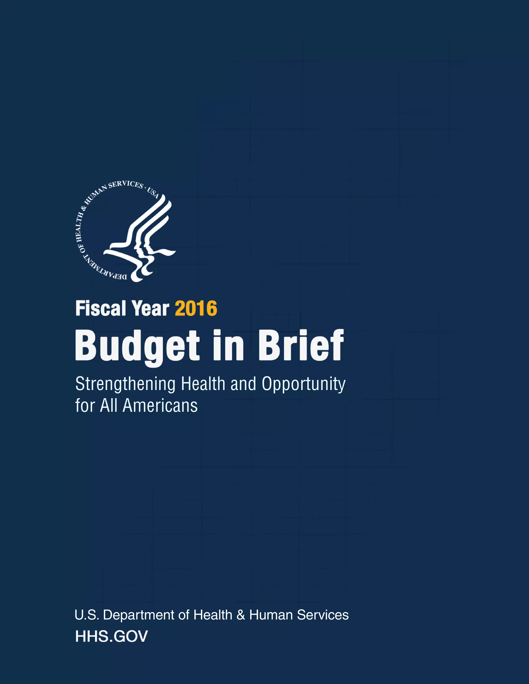 HHS FY 2016 Budget PDF