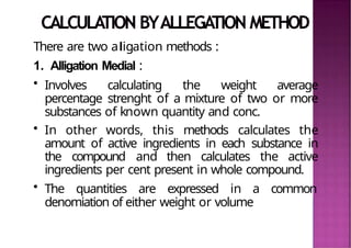 Unit-II Pharmaceutical Calculations Pharmaceutics-I | PPTX