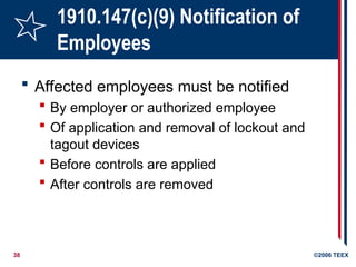 Comprehensive Lockout/Tagout Safety Procedures and Compliance | PPT