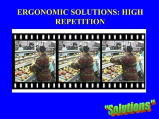 ERGONOMIC SOLUTIONS: HIGH
REPETITION
 