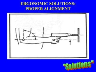 ERGONOMIC SOLUTIONS:
PROPER ALIGNMENT
 