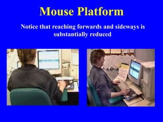 Mouse Platform
Notice that reaching forwards and sideways is
substantially reduced.
 
