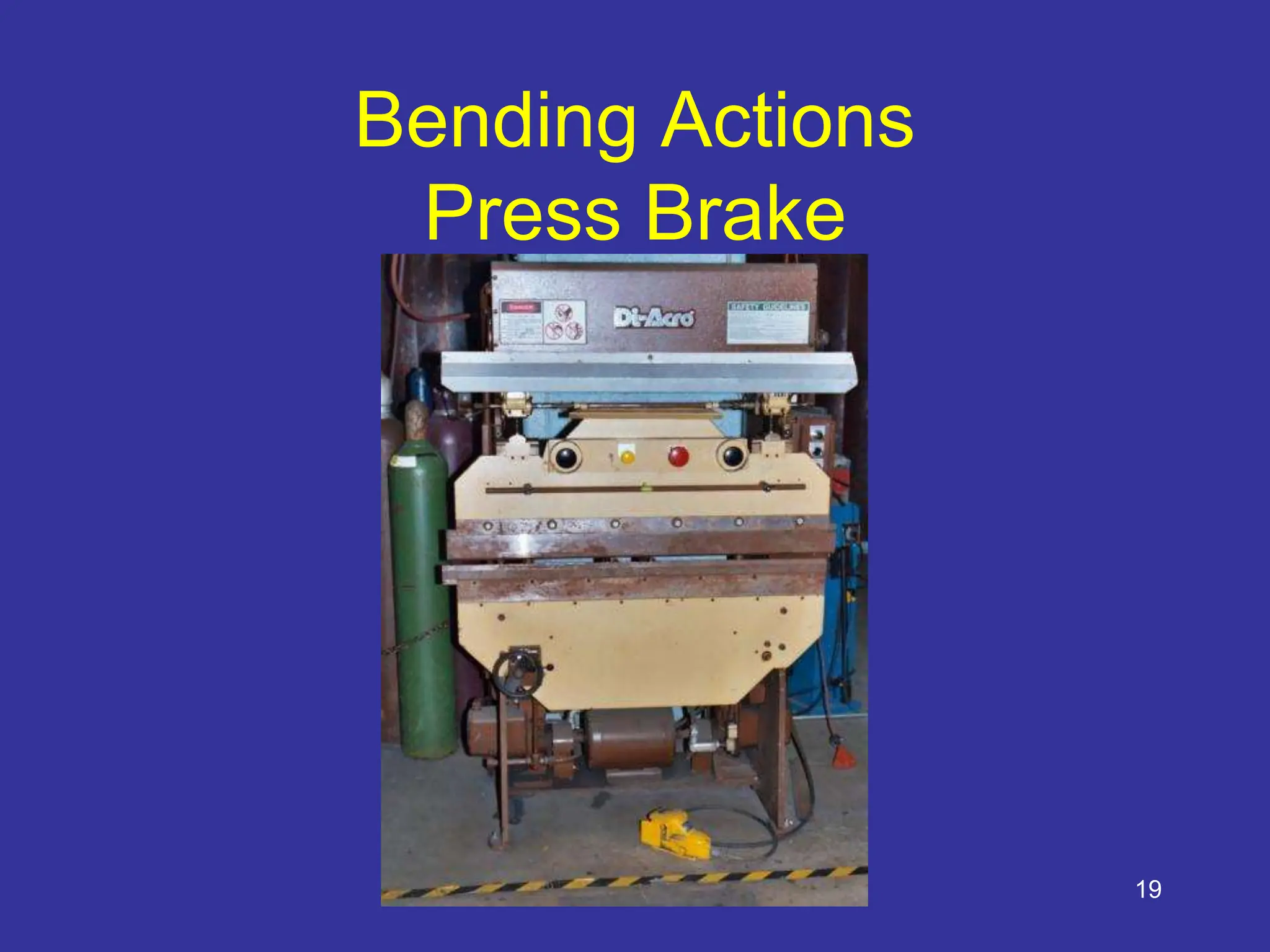 19
Bending Actions
Press Brake
 