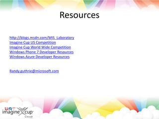 Business Plan / Marketing / Spokesperson