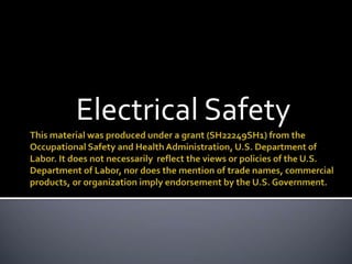 Electrical Safety
 