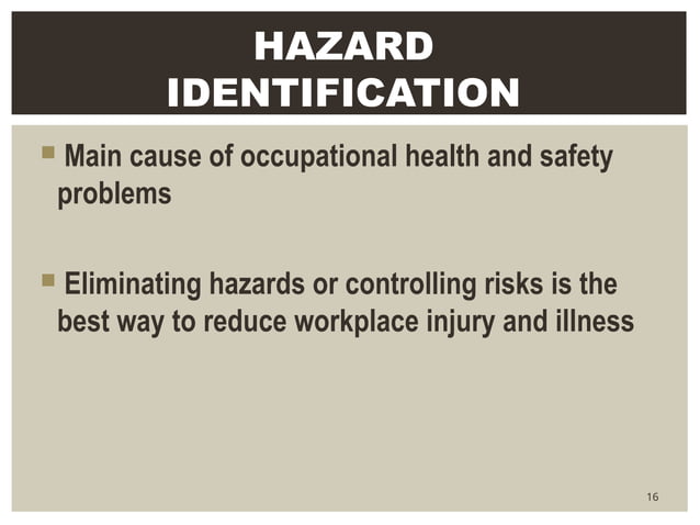 HAZARD IDENTIFICATIONS AND RISK ASSESSMENT | PPT