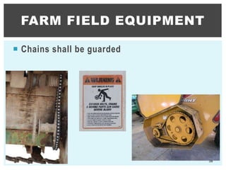  Chains shall be guarded
FARM FIELD EQUIPMENT
38
 