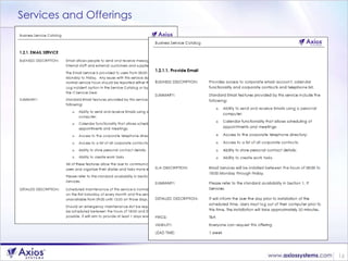 Services and Offerings 