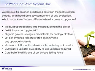 Axios System ITSM Tool upgrade options | PPT