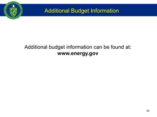FY 2012 Budget Submission<br />19<br />