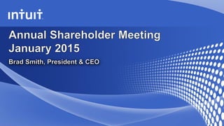 FY15 Annual Shareholder Meeting
