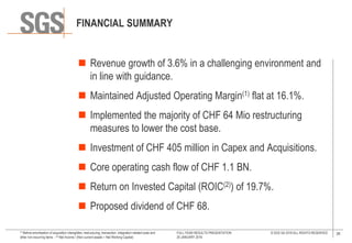 Sgs Overview SGS 2015 Full Year Results Presentation | PDF