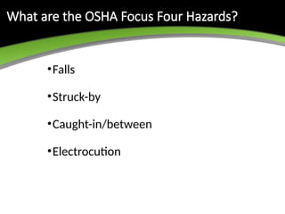 Focus Four Construction Hazards Training | PPTX