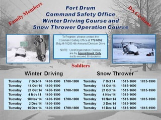 Winter Driving classes FY 15