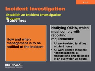 Training Incident Investigation Procedure | PPTX